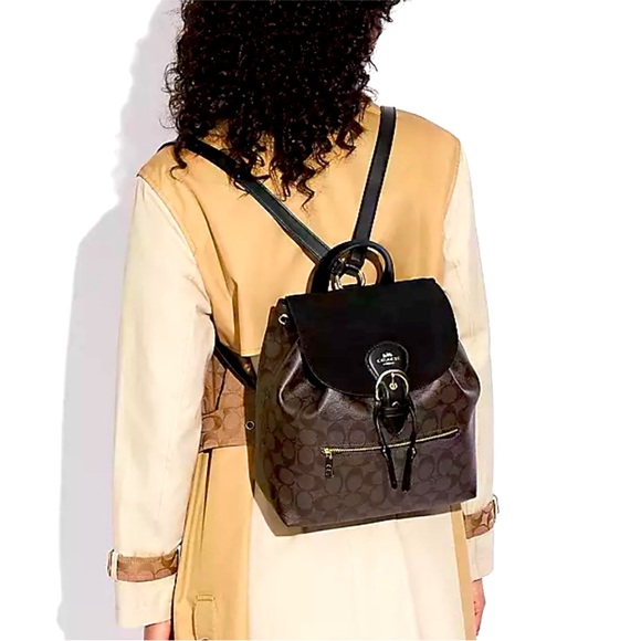 NWT!🤎🖤COACH KLEO SUEDE, SIGNATURE CANVAS BACKPACK & COACH ZIP CARD CASE! - Picture 10 of 10